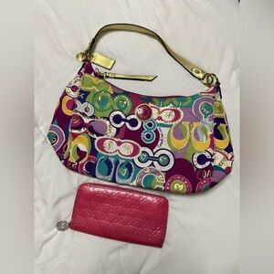 Coach Poppy C Shoulder Bag & Wallet